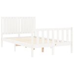 vidaXL Cadre de lit sans matelas blanc 120x200 cm bois de pin massif