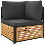 vidaXL Salon de jardin avec coussins 7 Pièces bois massif d'acacia