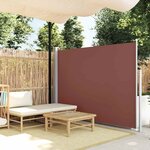 vidaXL Auvent latéral rétractable de patio 160 x 300 cm Marron