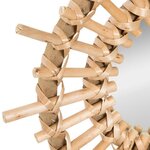 Lot de 3 miroirs en forme de soleil - Rotin - Beige naturel - D28 x 3 cm