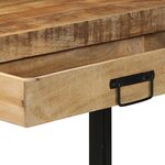Table console vidaXL 120x33x75 cm en bois de manguier brut