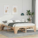 vidaXL Cadre de lit surélevé avec stockage Marron Bois massif en pin