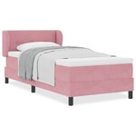 vidaXL Lit à ressorts avec matelas gris foncé 80x200 cm en velours
