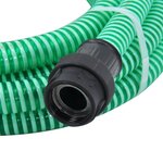 vidaXL Tuyau d'aspiration avec raccords en PVC vert 1" 4 m PVC