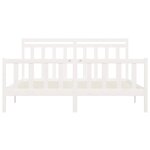 vidaXL Cadre de lit Blanc Bois de pin massif 200x200 cm