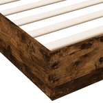 vidaXL Cadre de lit avec lumières LED chêne fumé 180x200 cm