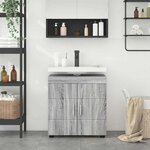 vidaXL Armoire de lavabo de salle de bain avec porte TULUM Sonoma gris