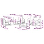 vidaXL Ensemble de canapés d'extérieur 7 pc