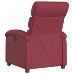 vidaXL Fauteuil inclinable électrique Rouge bordeaux Tissu