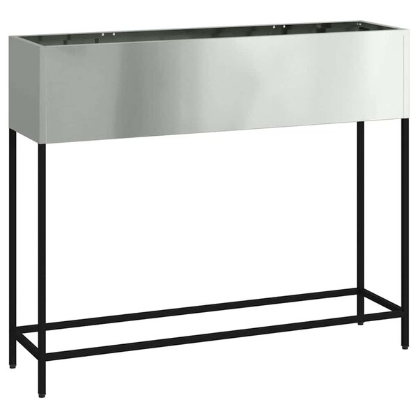 vidaXL Bac de jardin surélevé Argent 100 x 26 x 82 cm Acier galvanisé