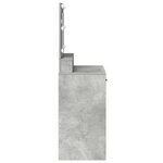 vidaXL Coiffeuse Gris béton 79 x 41 x 135 cm Bois d'ingénierie