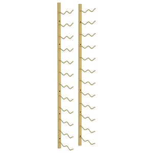 vidaXL Casier à vin mural pour 24 bouteilles Doré Fer