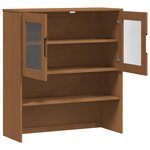vidaXL Hutch MOLDE Caramel 90 x 35 x 100 cm Bois de pin massif