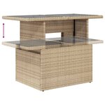 vidaXL Salon de jardin 11 Pièces avec coussins beige résine tressée