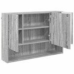 vidaXL Armoire Miroir Gris Sonoma 80 x 17 x 55 cm Bois d'ingénierie
