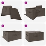 vidaXL Boîte de rangement Gris 60 x 43 x 35 cm Tissu intissé