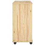 vidaXL Cabinet roulant 63 5 x 39 x 79 cm Bois de Pin Massif Marron