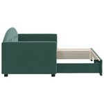 vidaXL Lit de jour avec gigogne sans matelas vert foncé 80x200 cm
