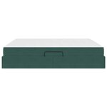 vidaXL Lit avec rangement et matelas Vert foncé 180 x 200 cm Velours