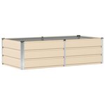 vidaXL Jardinière Ivoire 160 x 80 x 45 cm Acier