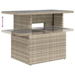 vidaXL Salon de jardin 8 Pièces avec coussins gris clair résine tressée