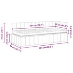vidaXL Cadre de lit d'angle Gris clair 80 x 200 cm Velours