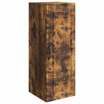 vidaXL Armoire Murale 33 x 34 5 x 90 cm Bois d'ingénierie Chêne fumé