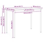 vidaXL Table de bar Blanc 110 x 55 x 105 cm Bois de pin massif