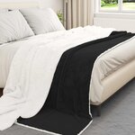 vidaXL Jeté Noir 220 x 240 cm Toison