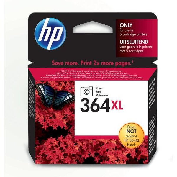 Hp 364xl cartouche d'encre photo grande capacité authentique pour hp deskjet 3070a et hp photosmart 5525/6525 (cb322ee)