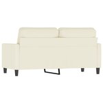 vidaXL Canapé à 2 places Crème 140 cm Velours