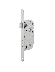 THIRARD - Boitier de serrure encastrable à condamnation pour porte de salle bain ou toilettes  axe 40mm  bouts ronds  inox - THIRARD