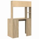 vidaXL Bureau Chêne sonoma 91 x 50 x 149 cm Bois d'ingénierie