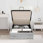 vidaXL Cadre de lit ottoman Gris Sonoma 193 x 120 x 25 cm