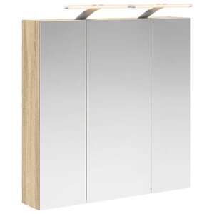 vidaXL Armoire Miroir de Salle de Bain Chêne Sonoma 70 x 14 5 x 70 cm