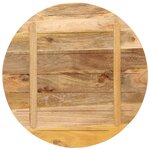 vidaXL Dessus de table Ø 80x1 5 cm rond bois massif de manguier brut
