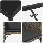 vidaXL Ensemble de salle à manger pour jardin 5 Pièces Gris Poly rotin
