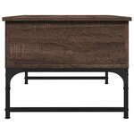 vidaXL Table basse chêne marron 70x50x40 cm bois d'ingénierie et métal