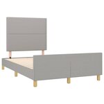 vidaXL Cadre de lit avec tête de lit Gris clair 120x200 cm Tissu