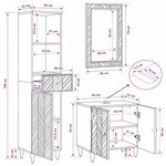 vidaXL Ensemble de Meubles de Salle de Bain avec tiroir 3 Pièces
