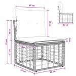 vidaXL Unité de canapé sans accoudoir modulable pour extérieur Noir