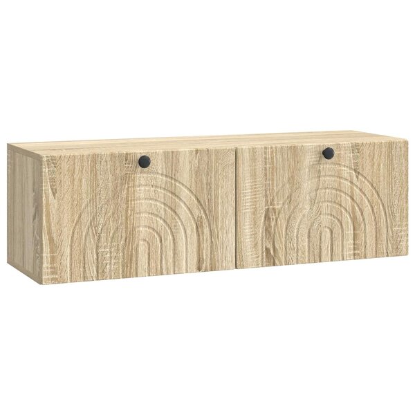 vidaXL Meuble TV mural Chêne Sonoma 98 x 31 x 30 cm Bois d'ingénierie