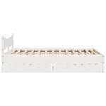 vidaXL Cadre de lit avec tiroirs blanc 120x190 cm bois pin massif
