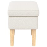 vidaXL Pouf Crème 55 x 35 x 41 cm Bouclé