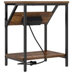 vidaXL Cabinet de chevet Chêne fumé 38 x 30 x 48 cm Bois d'ingénierie