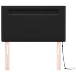 vidaXL Tête de lit LED Noir 100 cm Cuir synthétique
