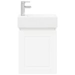 vidaXL Meuble de salle de bain avec robinet Blanc 45 5 x 22 5 x 84 cm
