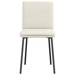 vidaXL Chaises à manger lot de 2 Crème Velours
