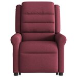 vidaXL Fauteuil inclinable électrique rouge bordeaux tissu