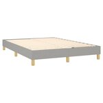 vidaXL Sommier à lattes de lit avec matelas Gris clair 140x190cm Tissu
